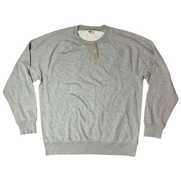 J Crew Sweatshirt Mens XXL Grey French Terry Crewneck Lightweight Pullover BN436 - Picture 2 of 11